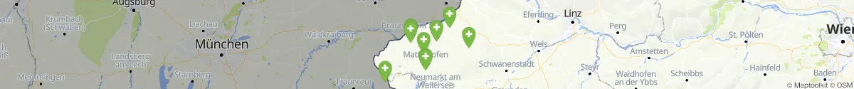 Kartenansicht für Apotheken-Notdienste in der Nähe von Braunau am Inn (Braunau, Oberösterreich)